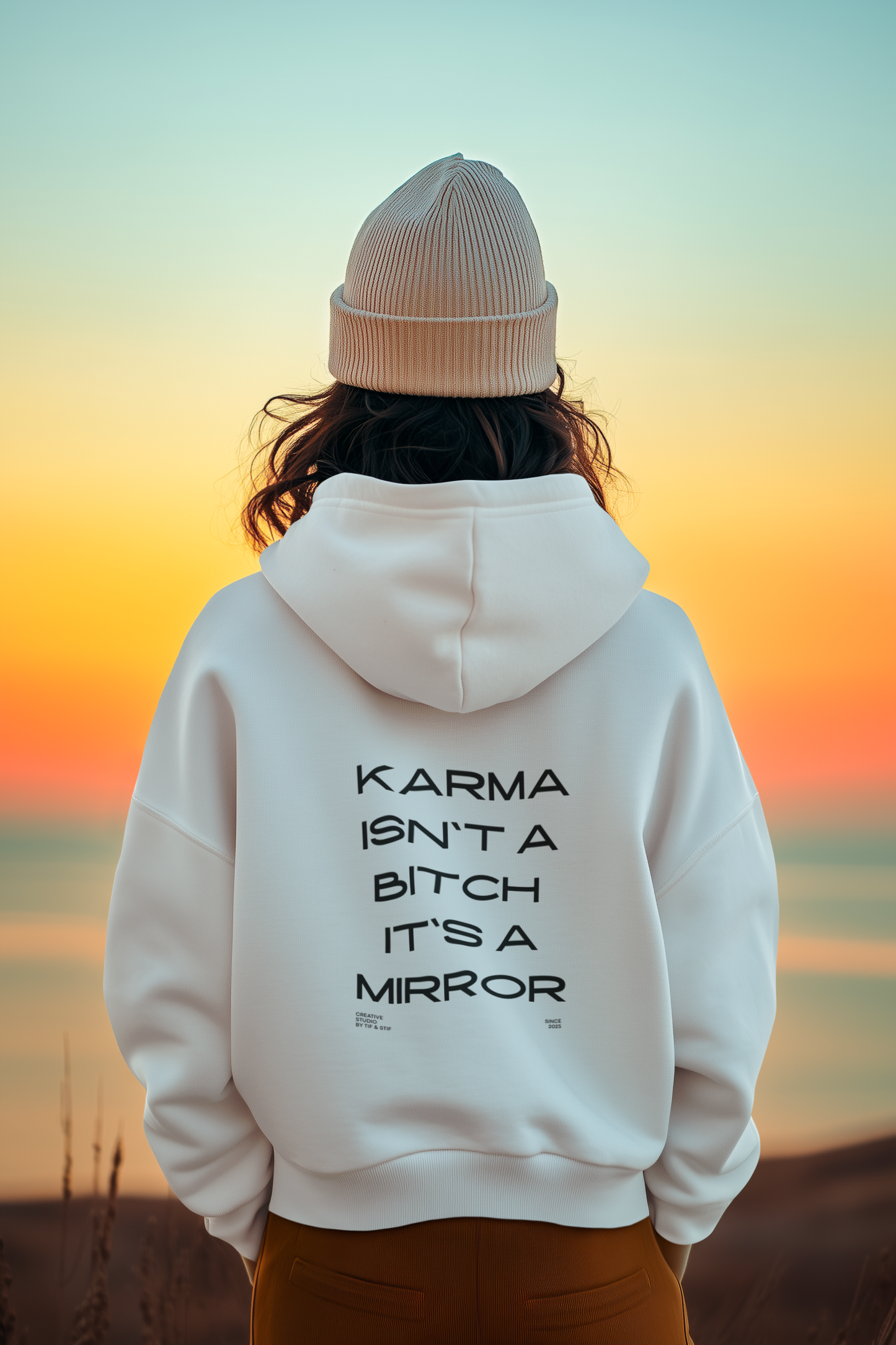 Oversize Hoodie Ohne Kordel Karma isnt`t a Bitch