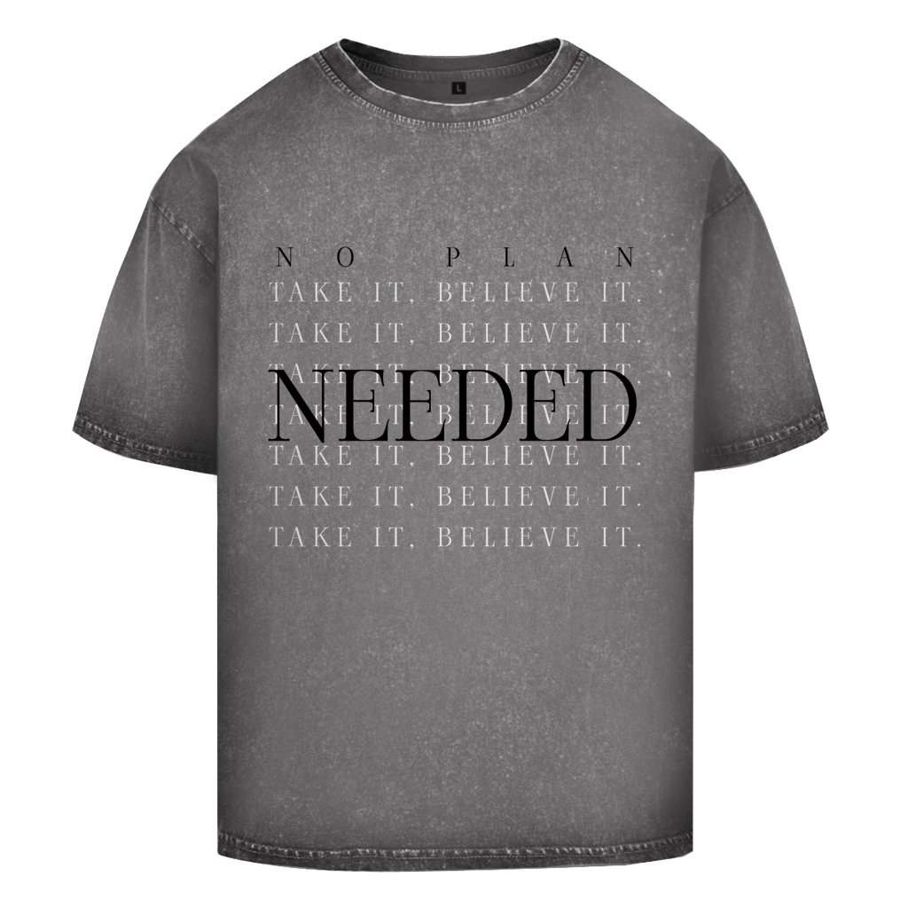 Oversize Washed T-Shirt No Plan Needed